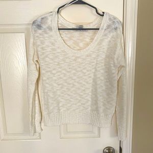 Cute white crop sweater